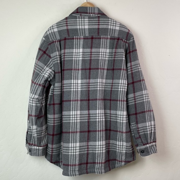 Club Room Men’s Plaid Flannel Sherpa Lined Shirt Jacket Cozy Shacket Size XL - Picture 4 of 16